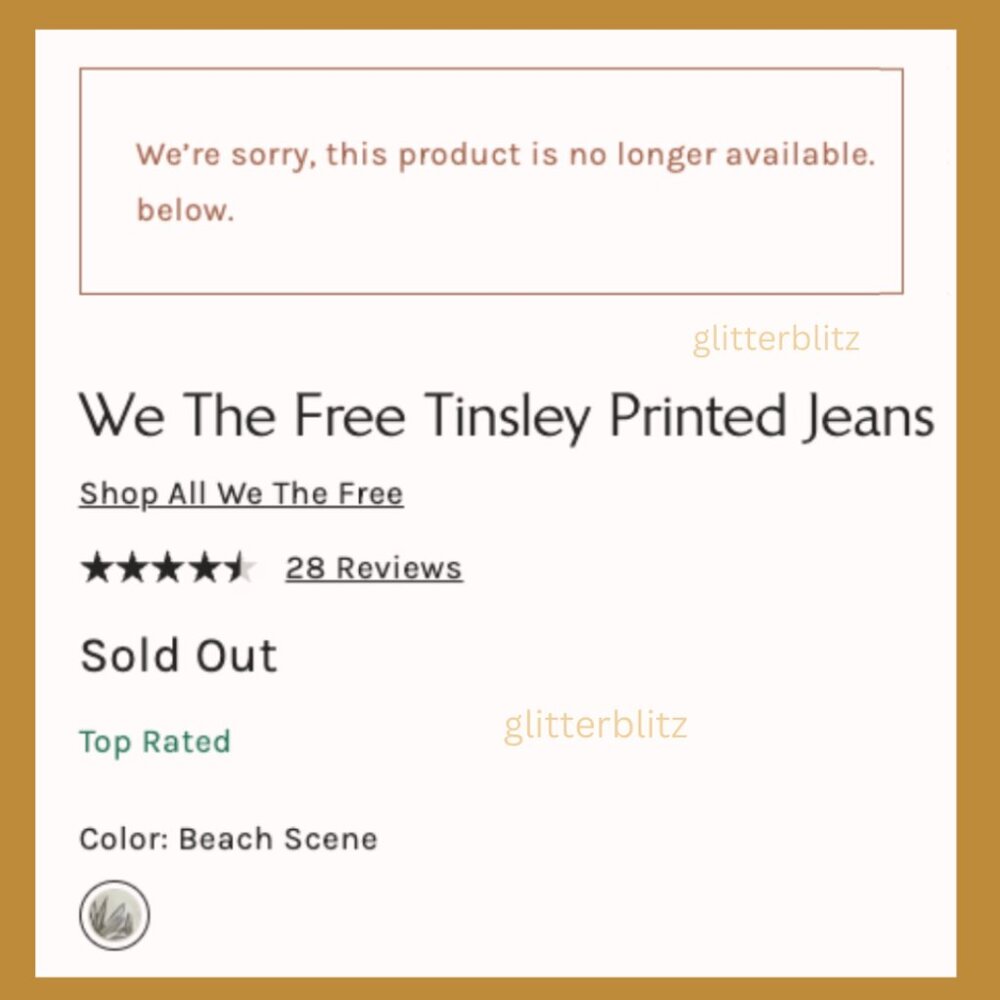 Free People "We The Free Tinsley" Printed Jeans - Size 33 - Picture 6 of 11